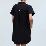 Madewell Black Collared Button-Front Mini Shirt Dress Size XS Photo 3