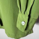 TravelSmith Long Sleeve Button Up Shirt Spring Green Pearl Buttons Size Large Photo 2