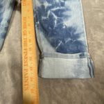 J Jill Womens High Rise Cropped Jeans 8 Blue Tie Dye Cuffed Stretch Denim Photo 2