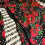 Free People Black and Red Floral Long Sleeve Dress Photo 4