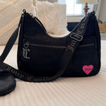 Juicy Couture  Material Girl Black All Over Print Shoulder Bag with Coin Pouch Photo 0