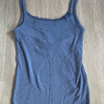 Aerie Offline by  Y2K Dusty Blue Cotton Ribbed Cami size Small Photo 0