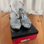 Touch of Nina  Silver Glitter Strappy Heels Size 11 Bridesmaid Prom Wedding New Photo 2