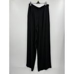 BCBGMAXAZRIA  Jackee Draped Pants Womens Small‎ Black Crepe Ruffle Slit Wide Leg Photo 7