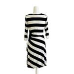 Calvin Klein  Dress Black White Stripe 3/4 Sleeve Summer Casual Dress Size 10 NEW Photo 4