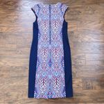 Anthropologie HD in Paris •  Cleo jacquard sheath dress blue ponte knit stretch Photo 9