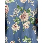 VTG Randy With Love Blue Floral One Button Shacket Blazer XL Photo 5