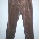 Loft 36x29 14 Velveteen Golden Polka Dot Modern Skinny Ankle Pants New! Photo 0