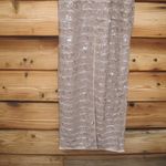 Mac Duggal  Sequin High Neck Sleeveless Column Gown Dress 10907 Taupe 2 Photo 12