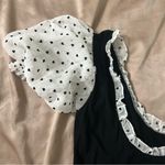 Black Puff Sleeve Scoop Neck Bodysuit Photo 2