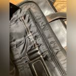Lodis Italian leather briefcase/laptop bag. Black with brown piping Photo 14