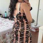 Ann Taylor NWT Black and Orange Faux Wrap Dress Size 2P Photo 1