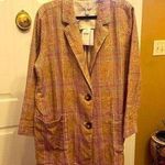 J.Jill HENNA PLAID BLAZER/JACKET SIZE L. VERY OVERSIZED Photo 0