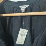 Aerie NWT  Pool To Party Black Gauze Cropped T Shirt Size Medium NEW Photo 2