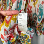 Anthropologie  Maureen Babydoll Tunic Blouse Sheer Multicolor Floral Paisley M Photo 8