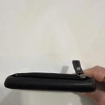 Fossil Vintage Y2K Black Card Holder Folding Zip Minimalist Snap Leather Wallet Photo 14