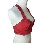 Free People Intimately  Red Lace Racerback Bralette M | Sexy Romantic Valentine Photo 2