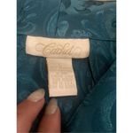 Cachet Vintage Shiny Emerald Nightgown and Robe Set Large No Belt Green Photo 3