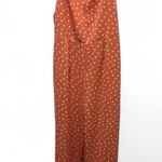 Sage The Label  Orange & White Polka Dot Wide Leg Sleeveless Jumpsuit Size Medium Photo 1