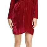NWT BELTAINE Red Velvet Garnet Tulip Long Sleeve Mini Dress Photo 1