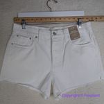 Madewell NEW Relaxed Denim Shorts in Tile White, 30 Photo 6