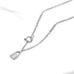 Silver Padlock Toggle Necklace Photo 2