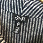 Jones New York NEW NWT JNY Sharkbite Sweater Cowl Neck Gray Navy Blue Stripe S Photo 4