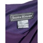 Jessica Howard  Purple Midi Cocktail Dress Petites Cowl Neck Womens Size 4P Photo 2