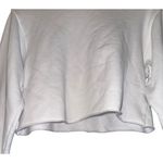 Aritzia Tna Airy Cropped Fleece Sweatshirt White Women's 2XS Oversized Old Money Size XXS Photo 1