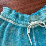Free People  Summertime Blues Knit Shorts Sz XL Blue Butterfly Photo 7