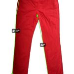 Lacoste Red Cotton Straight Leg Pants Women’s Size 10 Photo 10