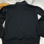 Zyia  Active Black Quilted 1/4 Snap Pullover Sweatshirt Mock‎ Neck Size Large Photo 3