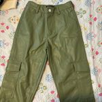 Forever 21  Olive Faux Leather Pants Photo 3