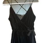 EXPRESS Black Velvet Strappy Faux Wrap Cami Tank Top Size Small Photo 0