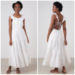 Sea New York Women's Shannon White Scallop Dress Open Back Size Large Photo 1