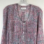 Motherhood  Maternity Long Sleeve Shirt Size Large Henley Buttons Tie Back Photo 3