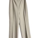 Vintage 1970s Bogart Of Texas Beige Houndstooth Wide Leg Pants Size 20 Tall Tan Photo 0