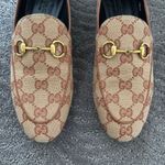 Gucci  Jordaan GG Monogram Canvas Horsebit Loafers Beige Brown Flats Size EU 36.5 Photo 3