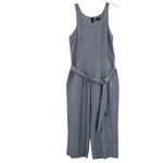 Gap Linen Blend Culotte Jumpsuit Indigo Chambray Wide Leg Photo 1