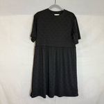 Leia N Co Vivian Black‎ Eyelet Dress Size Medium Casual Modest Goth Boho Womens Black Photo 2