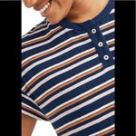 Madewell NEW  Striped Henley Tee Dress Photo 5