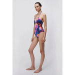 Jonathan Simkhai Judite Watercolor‎ One Piece Cut Out Bathing Suit Size Small Photo 1