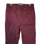 Madewell  10 High Rise Skinny Burgundy Jeans Womens Size 25 Holiday Preppy Photo 1