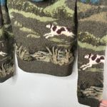 Ralph Lauren Lauren Hand Knit Wool dog hunting Zip Hoodie Jacket PM Photo 6