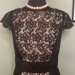 Jessica Simpson  NWOT Black Lace w/ Nude Lining Cap Sleeves Women’s Dress Size 10 Photo 1