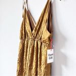 Open Edit NWT  Jacquard Bronze Tie Shoulder Romper Sz L Photo 10