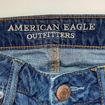 American Eagle Medium Wash Button Fly Destructed Tomgirl Jeans 2 X-long Photo 10