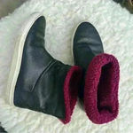 Furla  Black Megamix 100%Leather Faux Fur Ankle boots! Photo 0