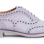 The Office of Angela Scott Mr. Doubt Lilac Leather Women's Cutout Brogue Oxford Purple Size 7.5 Photo 0