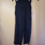 Lululemon  RARE Take It Easy‎ High Waisted Black Leggings Size 2 Active Wide Leg Photo 2